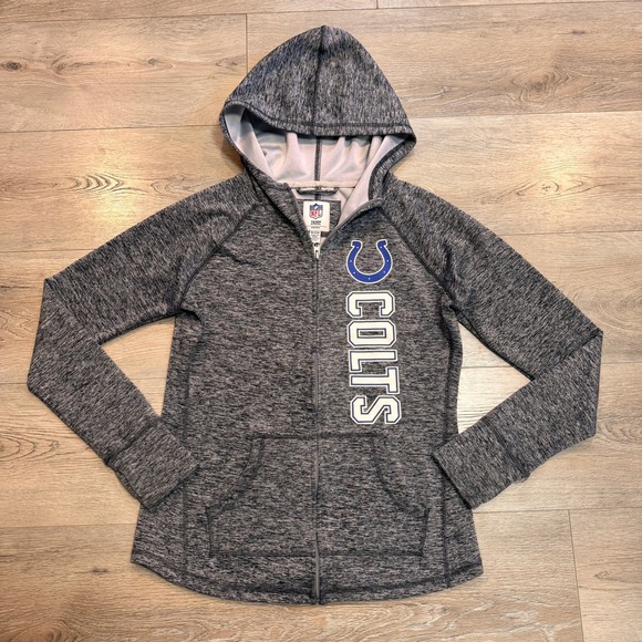 NFL Team Apparel Tops - NFL Team Womens Indianapolis Colts Full Zip Hoodie Jacket Small S Gray